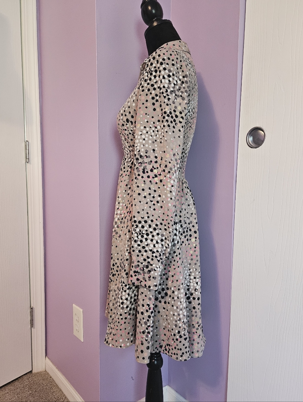 Kate Spade Soiree Polka Dot Shirt Dress  💕 Size 0 - Picture 6 of 8